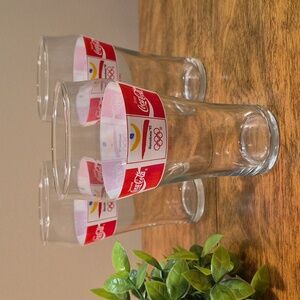 VINTAGE Barcelona 1992 Olympics Coca-Cola Drinking Glasses, Set of 3
